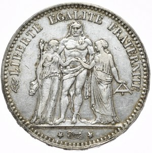 France, 5 Francs, 1875, Hercules