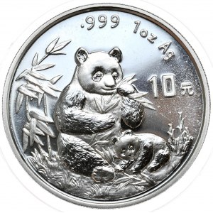 Chiny, Panda, 1996r., 1oz., mała data