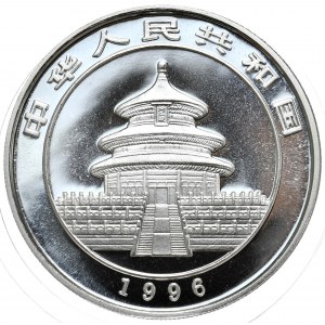 Chiny, Panda, 1996r., 1oz., mała data