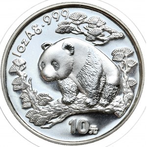 China, Panda, 1997, 1oz., AG 999, small date