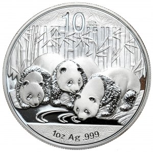 Chiny, Panda, 2013r., 1oz. Ag, fabulous