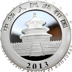 Chiny, Panda, 2013r., 1oz. Ag, fabulous