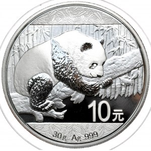 Chiny, Panda, 2016r., 30g, Ag 999