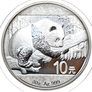 Chiny, Panda, 2016r., 30g, Ag 999