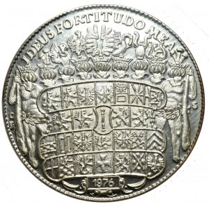 Niemcy, Prusy (księstwo), kopia rzadkiego talara 1678 Fryderyka Wilhelma, datowana - 1976 rok, srebro 925