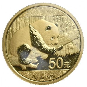Chiny, Panda, 3g Au 999, 2016r. w oryginalnej zgrzewce
