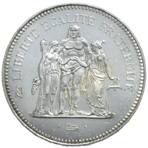 Francja, 50 franków, 1979r., Herkules, rzadszy rocznik