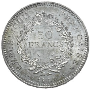 Francja, 50 franków, 1979r., Herkules, rzadszy rocznik