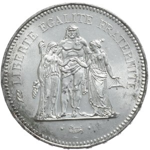Francja, 50 franków, 1979r., Herkules, rzadszy rocznik