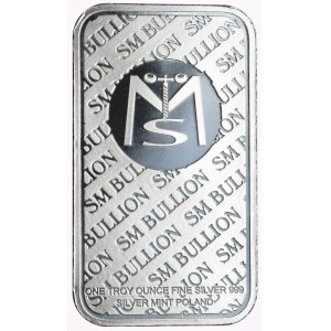 Sztabka 1oz. Srebrna Mennica, P.S.Inwest.