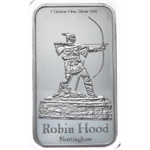 1oz bar. Silver Mint, Robin Hood