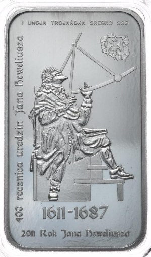 1oz bar. Silver Mint, Hevelius