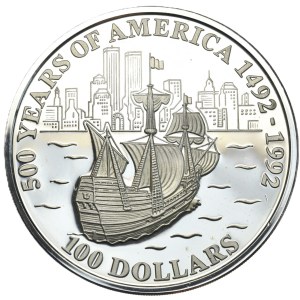 Wyspy Cooka, 100 Dolarów, 1993r., 5oz., Rzadkość