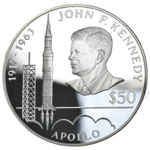 Niue, 50 Dolarów, 1993r., Apollo/Kennedy, 5oz.