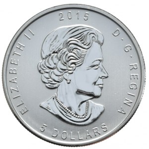 Kanada, 5 Dolarów, 2015r., Puchacz, 1oz.