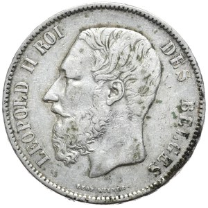 Belgia, 5 Franków, 1873r.