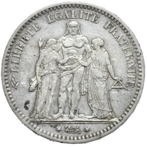 Francja, 5 Franków, 1849r., Herkules