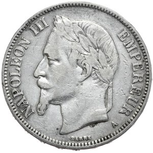 Francja, 5 franków 1870 A, Paryż