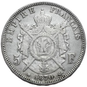 Francja, 5 franków 1870 A, Paryż