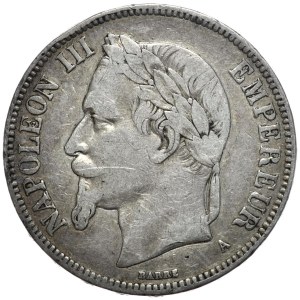 Francja, 5 franków 1870 A, Paryż