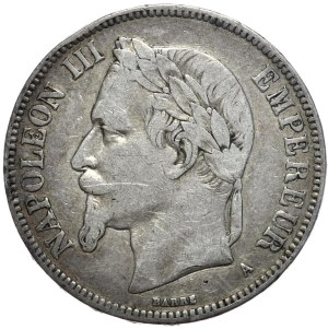 France, 5 francs 1870 A, Paris