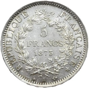 Francja, 5 franków, 1873r., Herkules