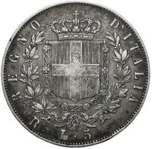 Italy, 5 lire 1876 R, Rome