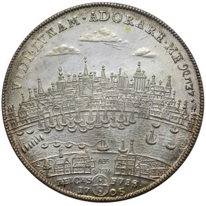 Niemcy, kopia talara 1705, Kolonia, wykonana w 1974 r., Ag 835