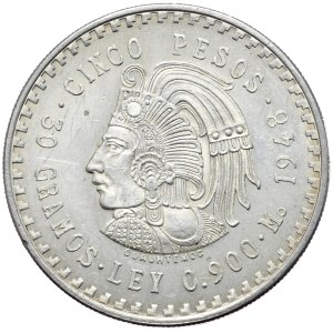 Mexico, 5 Pesos, 1948.