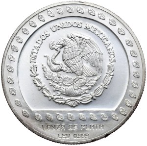 Mexico, $100 1992, 1oz., Aztec warrior