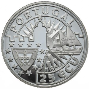 Portugal, 25 Ecu, 1994. Manuel I