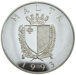 Malta, 5 Lira, 1993,