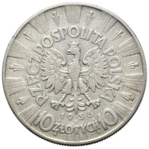 II Rzeczpospolita, 10 złotych 1936, Piłsudski