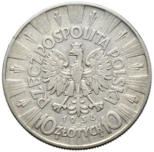 Second Republic, 10 zloty 1936, Pilsudski