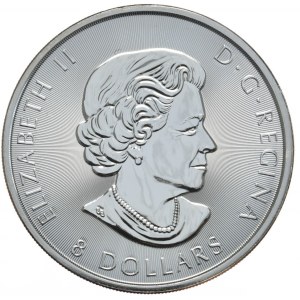 Kanada, 8 Dolarów, 2017r., Liść