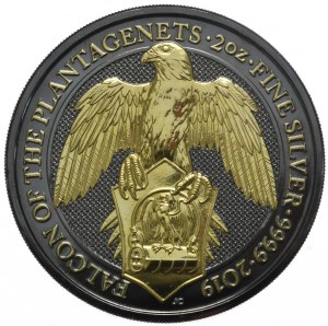 United Kingdom, £5, 2019, 2oz., Plantagenet