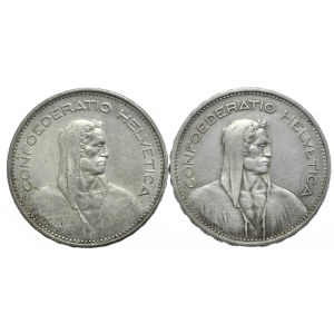 Szwajcaria, 2x5 Franków, 1933-65r.