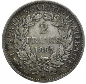 France, 2 Francs, 1887, Ceres