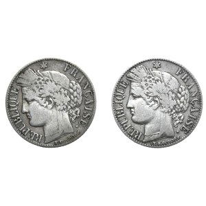 Francja, 2x1 Frank, 1887-88r.
