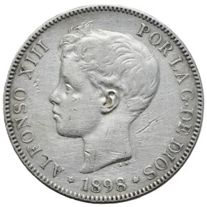 Hiszpania, 5 Peset, 1898r.