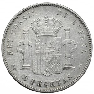 Hiszpania, 5 Peset, 1898r.