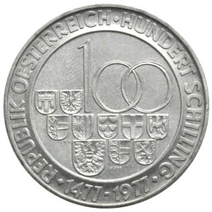 Austria, 100 szylingów, 1977r.