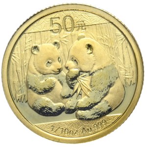 Chiny, Panda, 1/10 oz Au, 2009r. w oryginalnej zgrzewce