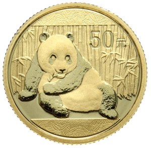 China, Panda, 1/10 oz Au, 2015.