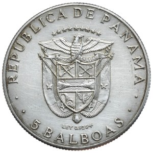 Panama, 5 Balboas, 1970r.