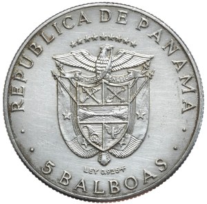 Panama, 5 Balboas, 1970.