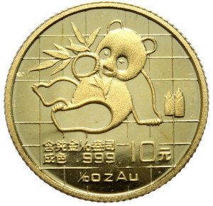 China, panda 1989, 1/10 oz, Au 999