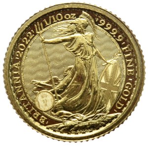 W. UK, £10 2022, 1/10 ounce