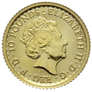 W. Brytania, 10 funtów 2022r., 1/10 uncji