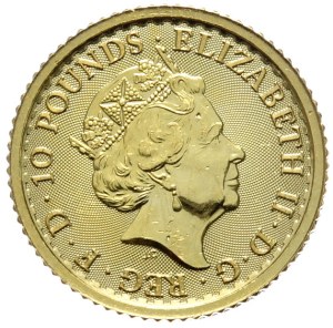 W. UK, £10 2022, 1/10 ounce
